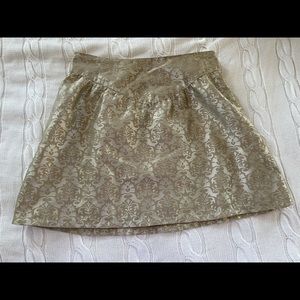 Kimchi Blue Urban Outfitters Gold Damask Skirt 10